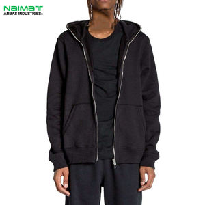 Nouveau gros de haute qualité vierge plaine visage intégral fermeture éclair thermique hiver respirant lavé à l'acide personnalisé polaire hommes sweat à capuche zippé - Product Image 3