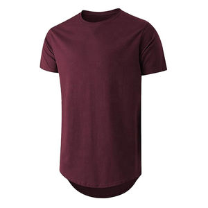 Streetwear allongé OEM t-shirt allongé pour hommes Long corps Style marque privée T-shirts pour hommes Fashion Fit Drop Tail T-shirts pour hommes - Product Image 3