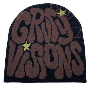 Bonnet chaud tricoté Logo personnalisé Casquettes tête de mort Vente en gros Chapeaux en tricot Hiver Bon marché FOE Broderie Fournisseur Tendance - Product Image 1