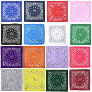 Bulk Custom Print Logo Sublimation Recycled Soft 100% Cotton Classic Square Paisley <b>Bandana</b> <b>for</b> <b>Men</b> Women - Product Image 1