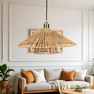 Linen Lantern Pendant Antique Retro Japanese Style E27 Chandelier Hanging Ceiling <b>Lighting</b> Lampshade <b>Fixture</b> Living Room Bedroom - Product Image 2