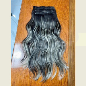 Clip en gros dans les extensions de cheveux humains vietnamiens traitement russe technologie slave vierge texture douce marché d'exportation - Product Image 4