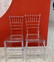 Chaises de banquet transparentes en acrylique pour événements, chaises Chiavari pour mariage