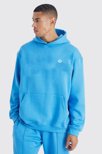 Ensemble sweat-shirt et pantalon de survêtement plissé en coton 100% personnalisé avec logo, 400 GSM, poids lourd, respirant, séchage rapide, pour l'hiver, streetwear - Product Image 3