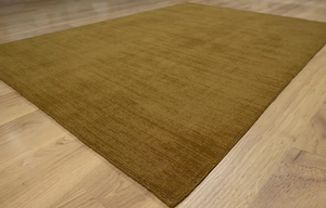 Tapis en laine Gabbeh noué à la main, brun doré, grand format 10x14, tapis doux aux tons terreux pour salon, chambre à coucher, décoration de sol - Product Image 6