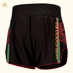 Shorts de Muay Thai avec fente latérale incurvée, légers et respirants, de qualité compétition pour l'entraînement au Muay Thai - Product Image 5
