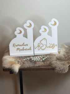<b>Ramadan</b> <b>Mubarak</b> Acrylic Plaque Metal Stand Eid Decoration Tabletop Ornament Islamic Arabic Calligraphy Home Party <b>Gift</b> Accessory - Product Image 4
