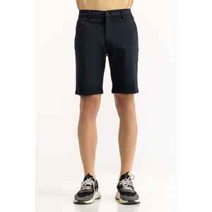 Pantalones Cortos de Cintura Media 100% Algodón Azul Marino MN-SHT-SS23-003, Pantalones Cortos Lisos Teñidos, Pantalones Cortos Cargo hasta la Rodilla con Spandex, Talla XXS - Product Image 5