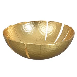 Gold Leaf <b>Table</b> Top Decorative Bowl Elegant Home Decor - Product Image 3