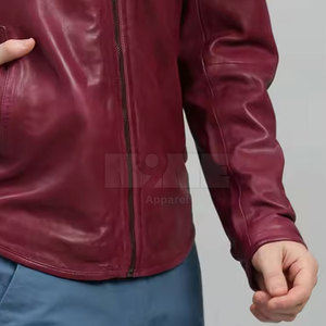 Veste en cuir d'hiver pour homme, tendance, vente chaude, couleur personnalisée, fabricant OEM ODM, vente en gros, export, approvisionnement en vrac - Product Image 5