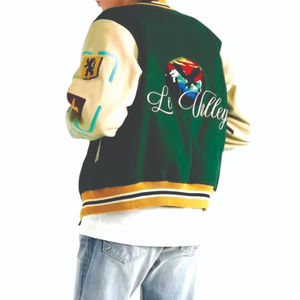 Fabricant de vestes de baseball personnalisées avec broderie en chenille Vestes universitaires Letterman vintage pour hommes - Product Image 2