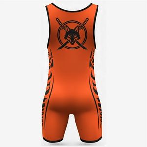 Men's Custom Brand Polyester + Spandex Breathable High Quality Wrestling <b>Singlets</b> Snap Closure Strapless Design MMA Martial Arts - Product Image 3