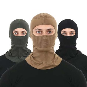 Wholesale Price New Style Custom Unisex Black Balaclava Full Face Cover Outdoor Breathable <b>Waterproof</b> Polyester Adult 56-58CM - Product Image 6