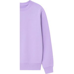 Sweat-shirt à col rond en polaire respirant brodé uni pour femme, écologique, hiver, devant violet pur, coupe-vent - Product Image 5