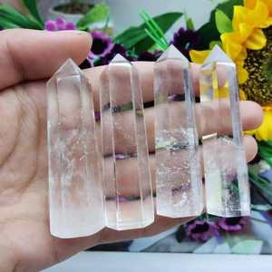 Torre de varita de obelisco de punto de cristal de cuarzo transparente Natural a precio de venta caliente para meditación de amor curativo Reiki y decoración del hogar - Product Image 2
