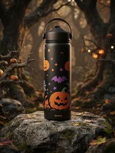 Kochav Halloween Pumpkin Stainless Steel Water Bottle Reusable Insulated Drink Bottle for Adults Outdoor Use - Product Image 2