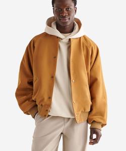 Chaqueta bomber acolchada de lona informal de invierno con capucha cómoda personalizada para hombre con cremallera frontal y servicio OEM - Product Image 1