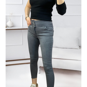 Jean taille haute en Lycra (gris), 5404 - Gris - Product Image 2