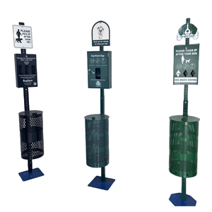 Estación de basura para perros de aluminio resistente a la intemperie Estación de eliminación de residuos de mascotas al aire libre para lugares públicos - Product Image 1