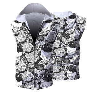 Sudaderas con capucha sin mangas para hombre, moda atractiva personalizada, superventas, Fitness muscular, ligero para hombres, básico, mezcla de algodón - Product Image 2