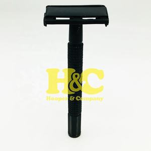 Rasoir de sécurité Hooper and Company All Black pour hommes, lames droites en acier inoxydable, double lame papillon, rasage à double tranchant - Product Image 6