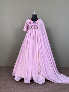 Traje bordado de estilo Anarkali para mujer, ropa de fiesta India, de boda, calidad prémium, novedad - Product Image 3