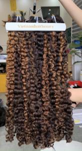 Extensiones de Cabello Humano Remy Vietnamita con Rizo Euroasiático, 100% Virgen, Trama Única, Todos los Colores - Product Image 2