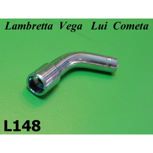Handlebar <b>throttle</b> control 'L' tube for outer <b>cable</b> Lambretta Lui + Vega + Cometa - Product Image 1