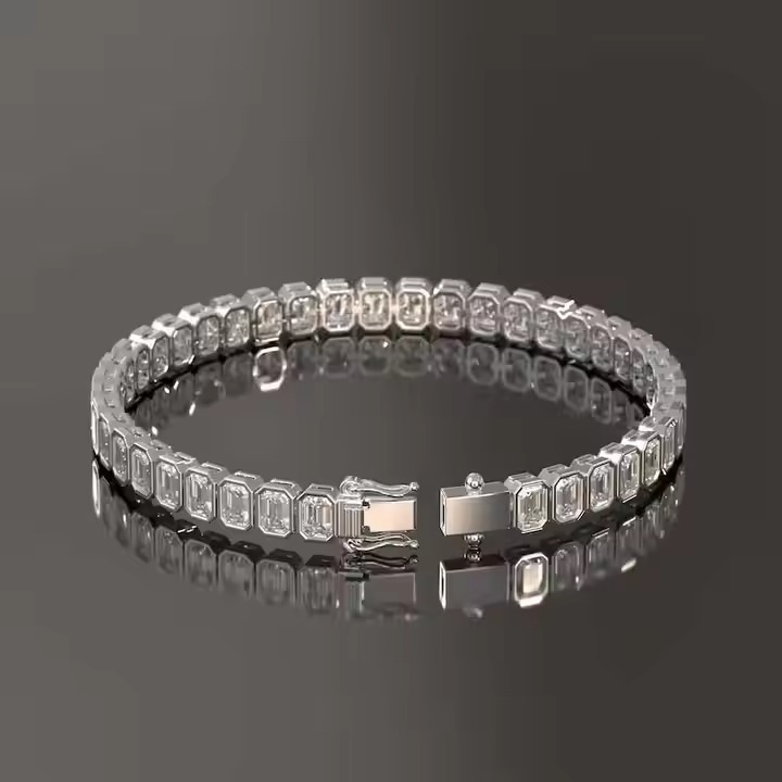 tennis bracelet lab grown diamond 14k gold