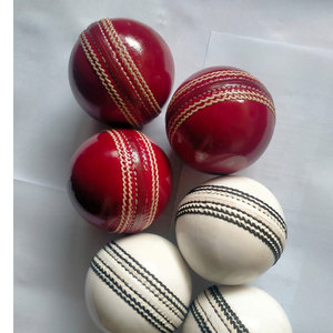 Balles de cricket en cuir de qualité supérieure professionnelles Offre Spéciale/nouvelle arrivée couleur personnalisée et balles dures de cricket professionnelles de logo - Product Image 4