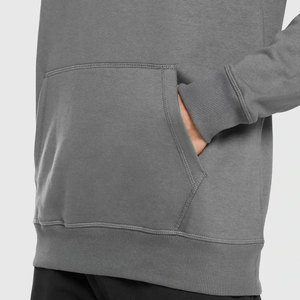 Sudadera con Capucha y Cremallera para Hombre, Personalizada con Logotipo, Corte Regular, Color Gris Sólido, Diseño con Bolsillos, Estilo Urbano - Product Image 6