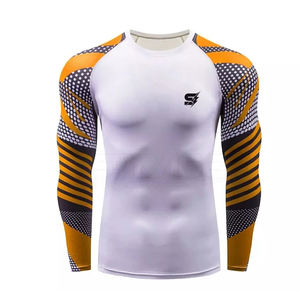 Servicio OEM Camisetas de Compresión para Gimnasio de Alta Calidad para Hombre, Logotipo Personalizado, Talla, Spandex/Poliéster, Ecológicas, Transpirables, de Secado Rápido - Product Image 1