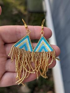 Pendientes para mujer y pendientes colgantes de cuentas de cristal de moda hechos a mano de calidad superior para niñas de HF CRAFTS - Product Image 4