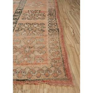 Tapis en laine noué à la main Nuray, motif médaillon rouge-orange, kilim abstrait fait main pour la maison, 9x12 rectangulaire, idéal pour les adolescents, l'entrée et le couloir. - Product Image 4