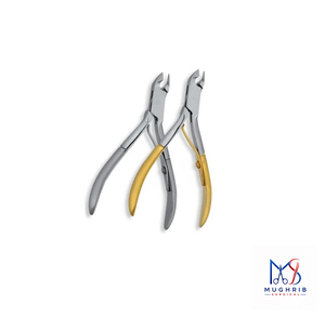 Pince à cuticules manuelle classique avec poignée dorée ou argentée, 12 cm, en acier inoxydable, à mâchoires larges, pointe affûtée, avec ressort de verrouillage pour ongles - Product Image 3