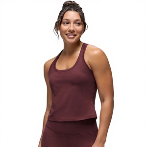 Soutien-gorge de sport sans manches simple pour femme, idéal pour le yoga, respirant, pour la gym et l'entraînement, avec logo frontal, vente en gros, OEM - Product Image 1