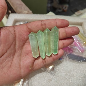 Mejor Venta de cristales precio barato piedra curativa Natural selenita Aura recubierto lápiz punto alambre envoltura joyería colgante collar - Product Image 6