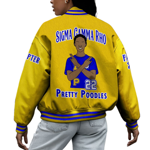 Sigma แจ็กเก็ต Gamma Rho 1922ความภูมิใจในราชวงศ์ sgrho เสื้อโค้ทที่ได้แรงบันดาลใจจากเลตเตอร์แมนสไตล์กรีก - Product Image 2