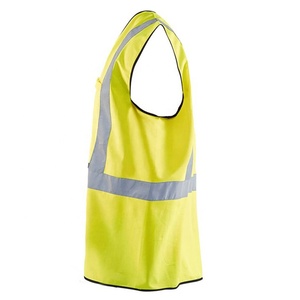 Chaleco de seguridad con cremallera estándar para hombre, chaleco de seguridad con cremallera y malla transpirable de alta visibilidad para trabajo de tráfico al por mayor, multibolsillos - Product Image 3