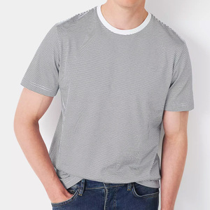 Camiseta de Manga Corta para Hombre, 100% Algodón de Alta Calidad, Cuello Redondo, Estilo Holgado, Personalizable con Diseño de Letras y Logotipo Tejido - Product Image 2