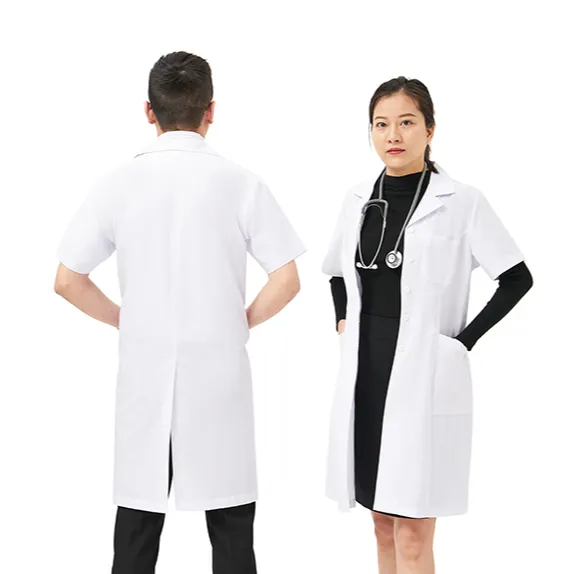 Sao Mai più venduto camice da laboratorio per uomo bianco ecologico uniformi mediche uniformi ospedaliere