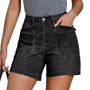 Short en jean respirant pour femmes du Pakistan Short en jean décontracté sans couture parfait pour les shorts d'été - Product Image 1