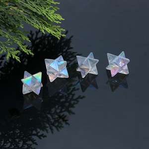 Pendule merkaba en cristal pendentif étoile, sphère d'obsidienne noire, cristal brésilien brut obsidienne obsidienne aura pyramide, lot de pierres - Product Image 4