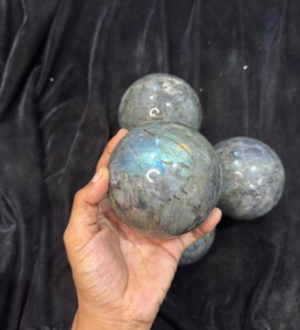 Natural High Quality Full Flashy Labradorite Sphere <b>Crystal</b> <b>Ball</b> Polished Healing Stone Home Decoration - Product Image 5