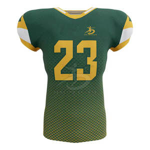 Meilleur prix, maillot de football américain pour homme, léger, respirant, grande taille, manches courtes, nouvelle arrivée, 100% polyester, vêtements de sport - Product Image 1