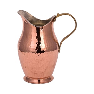 Handmade Copper Water Pitcher Pure Copper <b>Jug</b> for Drinking Water Antique-Looking Authentic Traditional Hammered Copper In India - Product Image 1