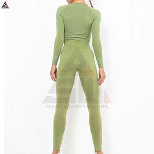 Vente flash : Vêtements de yoga confortables pour femmes grandes tailles, motif uni, haute qualité, légers, respirants, ensembles à prix avantageux, faible MOQ - Product Image 6