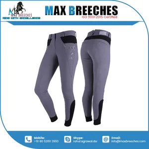 Venta al por mayor de pantalones de compresión para montar a caballo para adultos con parche en la rodilla, espinilleras, protectores de piernas para uso deportivo para hombres y mujeres - Product Image 2