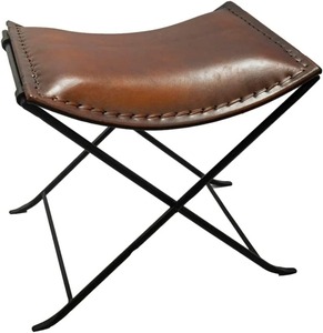 Butler Melton Leather Tabouret Hunting Camping Chair Leisure Folding Stool Living Room Handmade Folding Stool - Product Image 5