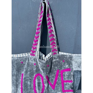 Wholesale Velvet Fabric Bags Hand Stitch Suzani <b>18X18</b> Size Shopping Bags Uzbek Embroidery Large Bags Boho Traveling Bags - Product Image 6